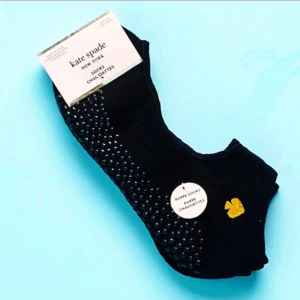 Kate ♠️ Spade No-Show Barre socks (Black)